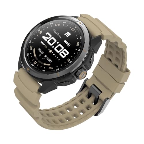 Cubitt Terra Rugged Smartwatch with Dual-Band GPS, 1.48” AMOLED Display, Offline Maps, VITA AI, AI Coach, Readiness Score, 5ATM, 14-Day Battery – Desert Sand