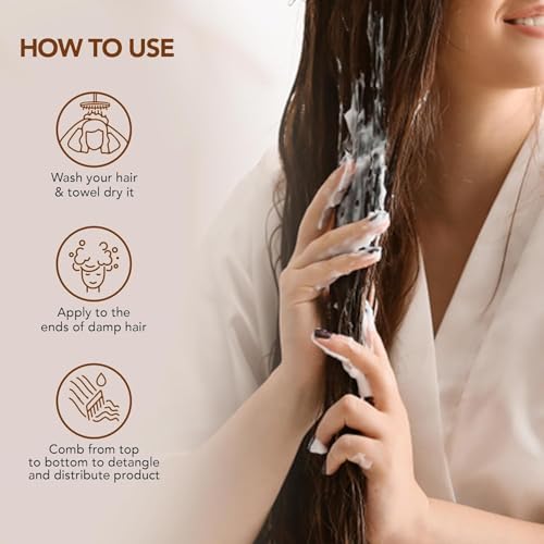 Botanic Hearth Leave In Conditioner For Curly, Frizzy, Dry, Damaged Hair | Detangling Conditioner With Shea Butter, Argan Oil & Allantoin | Smooth Flyaways & Add Shine | For All Hair Types | 8 Oz
