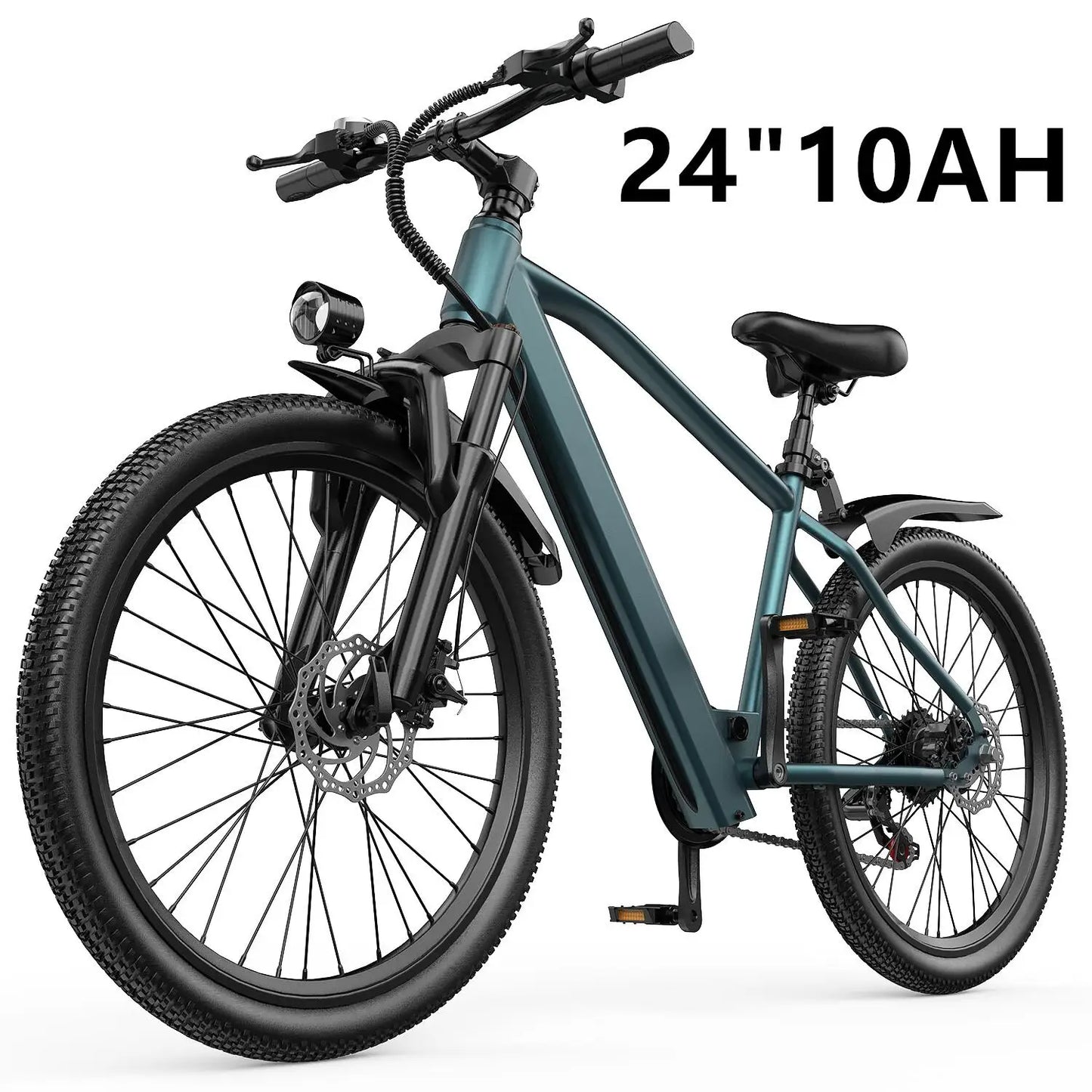 Commuter Electric Mountain Bike Electric Bicycles for Adults with 30-Mile Range, 19 MPH, 500W Brushless Motor, 26" 24" Tires