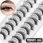 GROINNEYA 5/10 pairs 3D Mink Lashes Faux Mink Fluffy Lash Soft Full Thick Wispy Eyelash Dramatic False Eyelashes Makeup