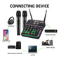 New Product Professional Portable Mini 4 Channel Karaoke Audio Mixer MC-20H with 2 UHF Wireless Microphone DJ Audio Console