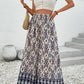 Boho Smocked High Waist Wide Leg Pants