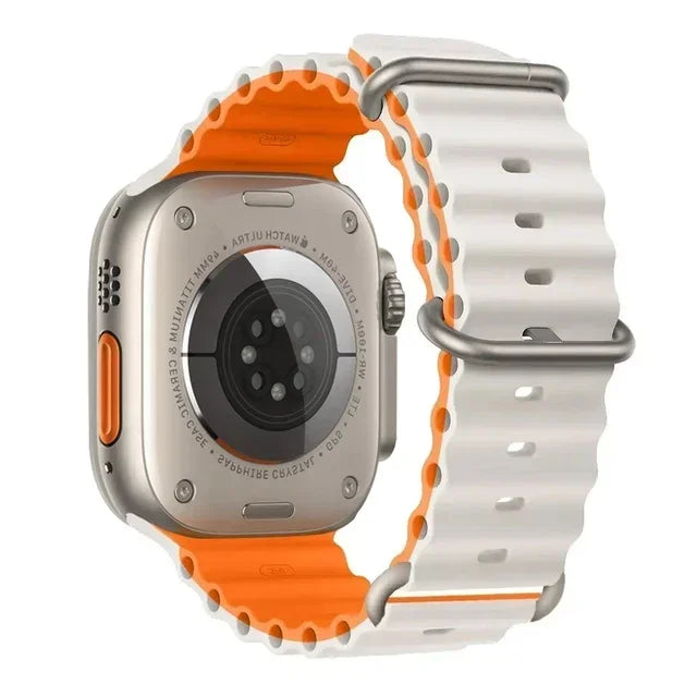 Ocean strap For Apple Watch Ultra 2 Band 49mm 10 9 8 7 45mm 41mm Silicone Bracelet Wristband iWatch 6 5 4 3 SE 44mm 40 42mm band