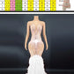Products Blue Rhinestone Feather Dress Mesh Red Evening Elegant Evening Dresses Luxury Abito Da Cerimonia Donna Birthday Dresses