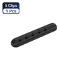 1pc Self-Adhesive Cable Organizer for Easy Wire and Data Cable Management - 7 Hole Black Wire Clips and Network Cable Clamps