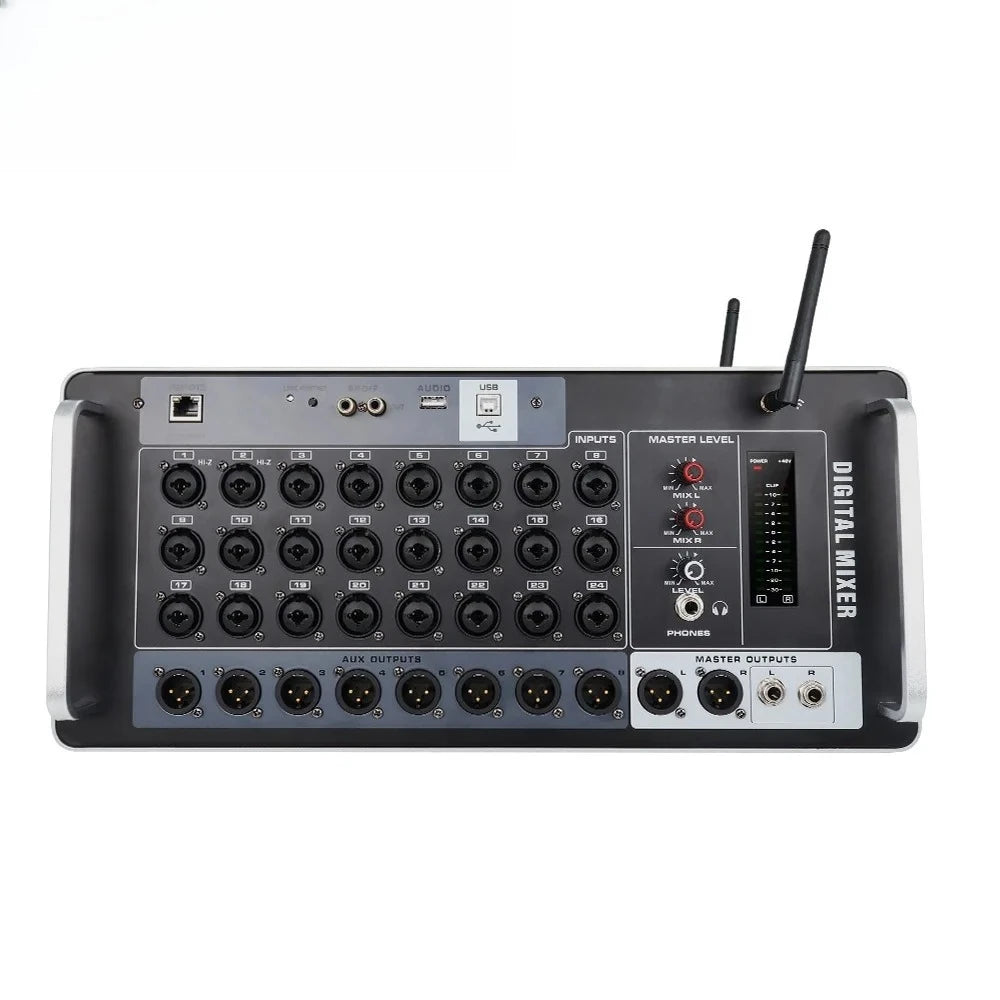 Professional 24-Channel Digital Rack Mixer Audio Mixer DSP Mixer with WIFI Recording Console