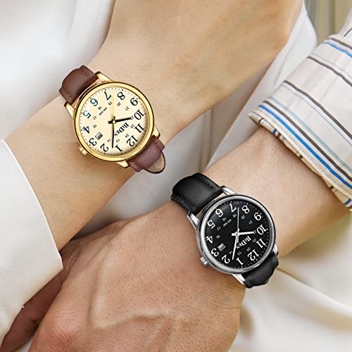 HANPOSH Mens Watches Military Army Analog Quartz Waterproof Wrist Watch for Men Date Display Nylon Tactical Field Sports Wristwatch