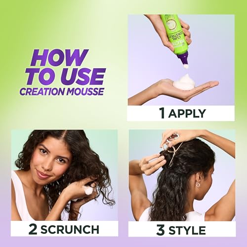 Garnier Fructis Style Curl Construct Creation Mousse, 6.8 Oz, 1 Count (Packaging May Vary)