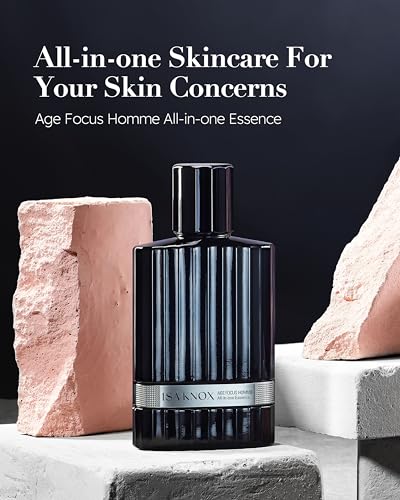 Isa Knox Age Focus Homme (All-in-one Essence, 4.1fl oz) - Refreshing and Moisturizing All-in-One Moisturizer, Protective Barrier Men's Skin Care with Niacinamide | Korean Skincare