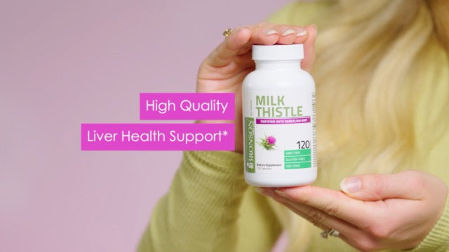 Bronson Milk Thistle Silymarin Marianum & Dandelion Root Liver Health Support, Antioxidant Support, Detox, 120 Capsules