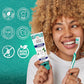 GuruNanda Hydroxyapatite Toothpaste, SLS & Fluoride Free, Whitening Toothpaste with Tongue Scraper & Squeezer - Freshens Breath, Fights Plaque - Natural CocoMint Jasmine Neem, 4.2oz