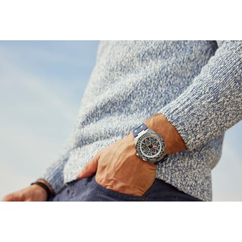Citizen Men's Eco-Drive Promaster Sikorsky Watch, Blue Dial, Blue Rubber Strap, Atomic Timekeeping (Model JY8156-00L)