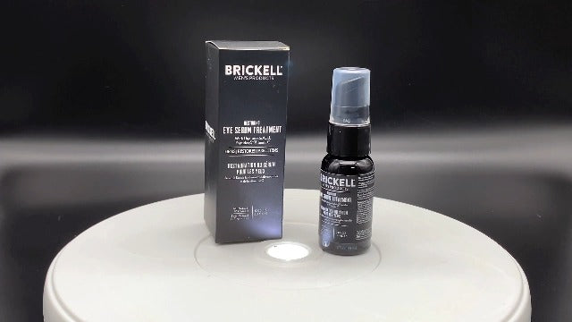 Brickell Men's Dark Circle Under Eye Treatment Serum For Men, Natural and Organic Eye Gel to Firm Men's Wrinkles, Reduce Dark Bags Under Eyes, and Promote Youthful Skin, 0.65 Ounce, Unscented