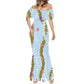 Elegant 2025 Premium Polynesian Puakenikeni Hawaiian Floral Print Made to Order Couture Fishtail Skirt Tonga Charming Style