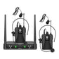 Professional UHF Wireless Microphone System 2 Channels 50m Range with Receiver for Karaoke Singing Home Party Performance 500-59