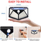 1/2/4/6Pcs 100 LED Wall Lights Outdoor Solar Lamp PIR Motion Sensor Solar Powered Sunlight Street Light for Garden Decoration