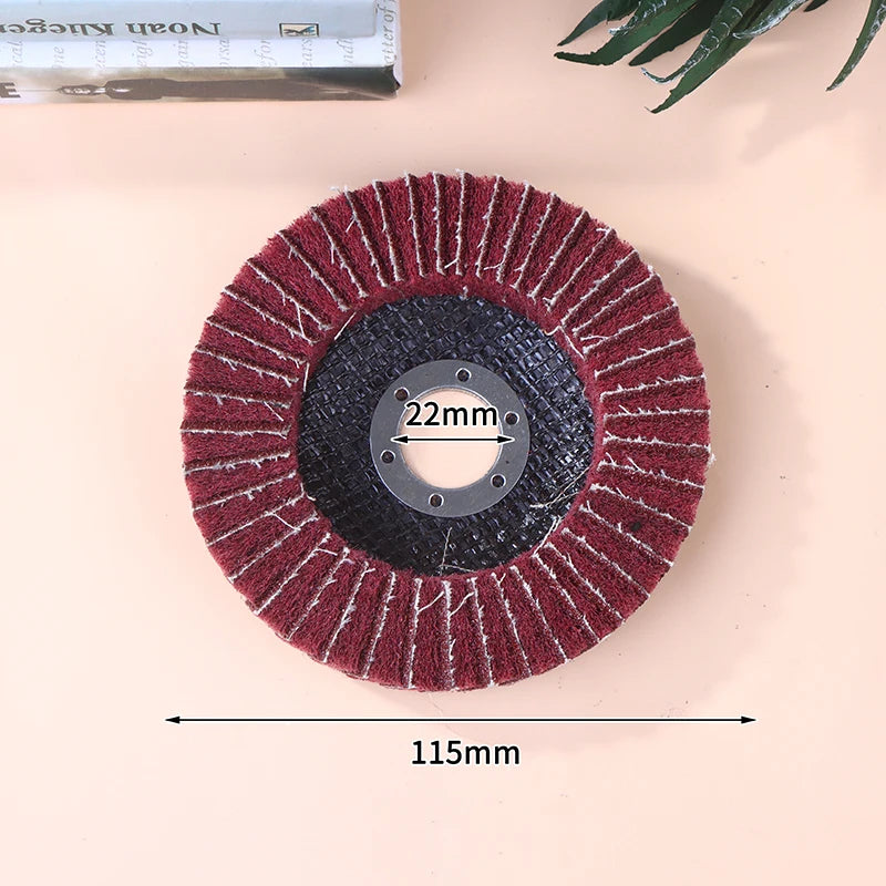 〔CC55〕100/115/125mm Grinding Wheel For Angle Grinder Nylon Fiber Flap Polishing Wheel Non-woven Grinding Disc For Metal Wood
