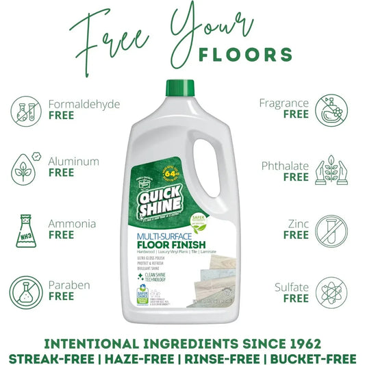 Hardwood Laminate Tile Floor Cleaner and Polish | Multi-Surface Shine & Protection | EPA Safer Choice Certified