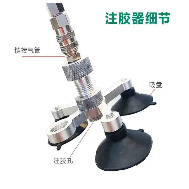 Automotive glass electric repair tool bull eye crack injection equipment pumping vacuum high pressure crack recovery machine