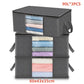Large Capacity Clothes Storage Bag Organizer With Reinforced Handle Suitable For Blankets Bedding Foldable With Sturdy Zipper