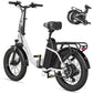 DYU C9 Electric Bicycle Peak 1000W Motor 48V15.6AH Lithium Battery Electric Bike Hydraulic Brake 20*3.0 Inch Fat Tire E-bike