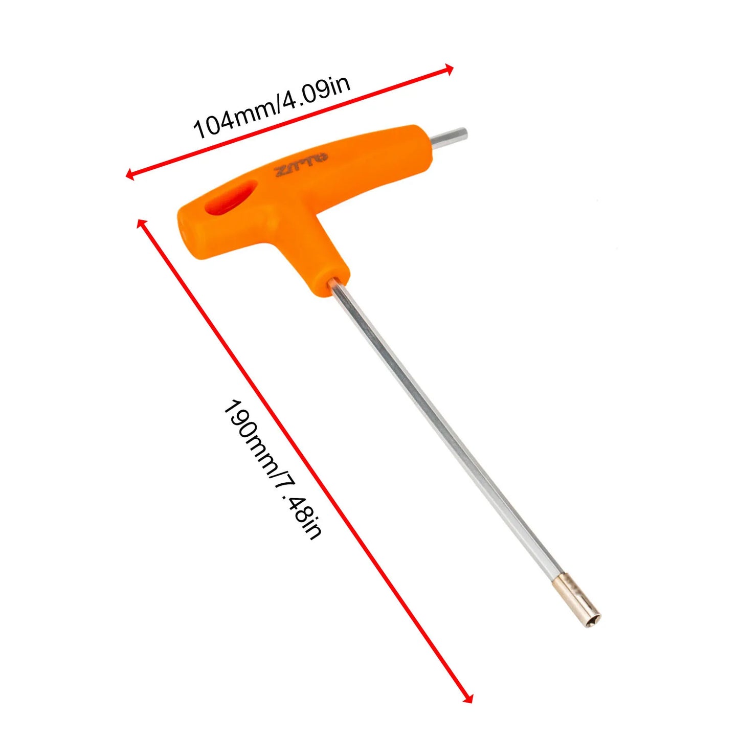 T-Handle Socket Wrench Portable Built-In Secret Spoke Cap Spanner Durable Sturdy Repairing Tool Easy Using for Bike Motorcycle