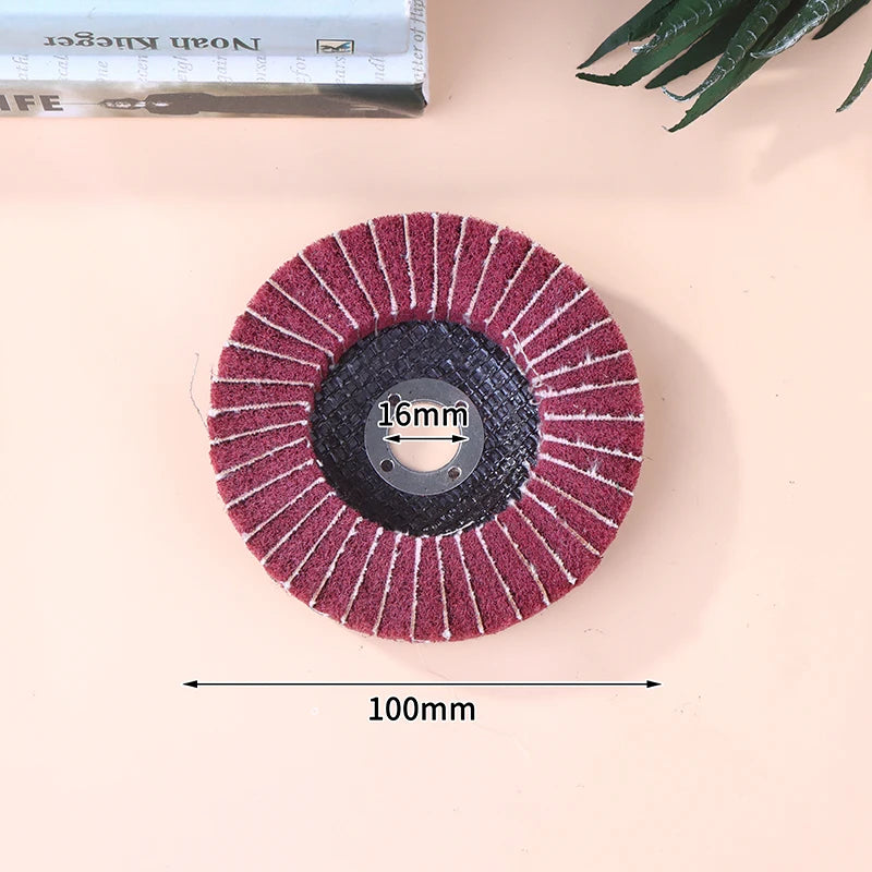 〔CC55〕100/115/125mm Grinding Wheel For Angle Grinder Nylon Fiber Flap Polishing Wheel Non-woven Grinding Disc For Metal Wood