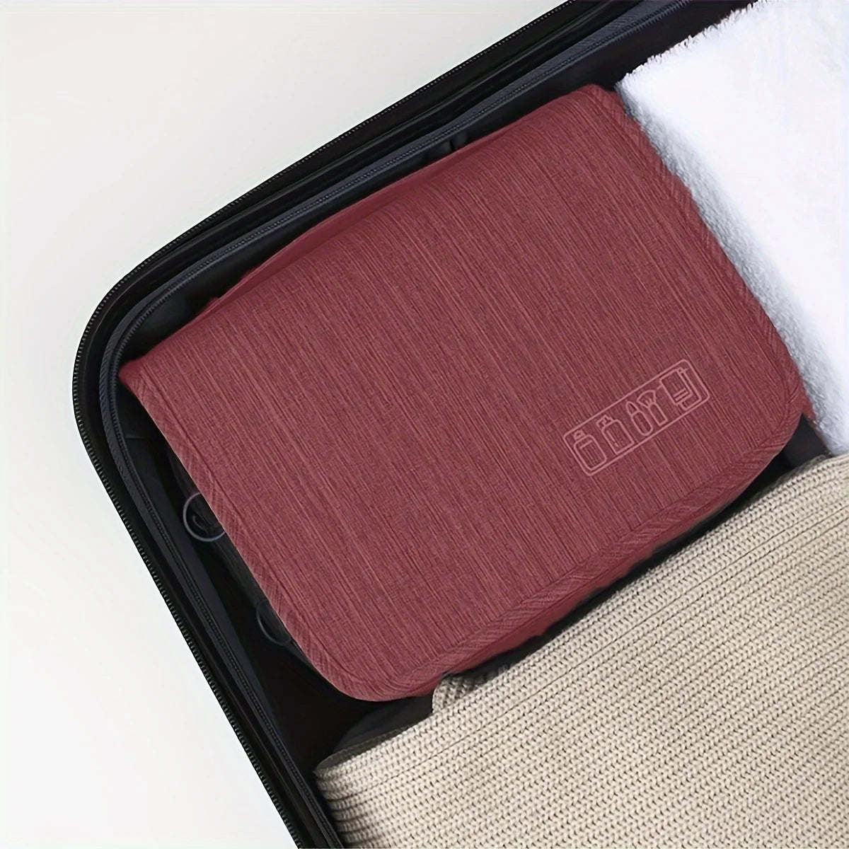 Foldable Toiletry Bag Organizer Hanging Storage Bag Bathroom Makeup Bag Case Travel Dry And Wet Separation Cosmetic Wash Bag
