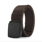 Men's Canvas Belt Plastic Buckle Metal-Free Tactical Waist Belt Outdoor Hiking Webbing Nylon Belt Women's Belt Neutral Belts New
