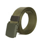 Men's Canvas Belt Plastic Buckle Metal-Free Tactical Waist Belt Outdoor Hiking Webbing Nylon Belt Women's Belt Neutral Belts New