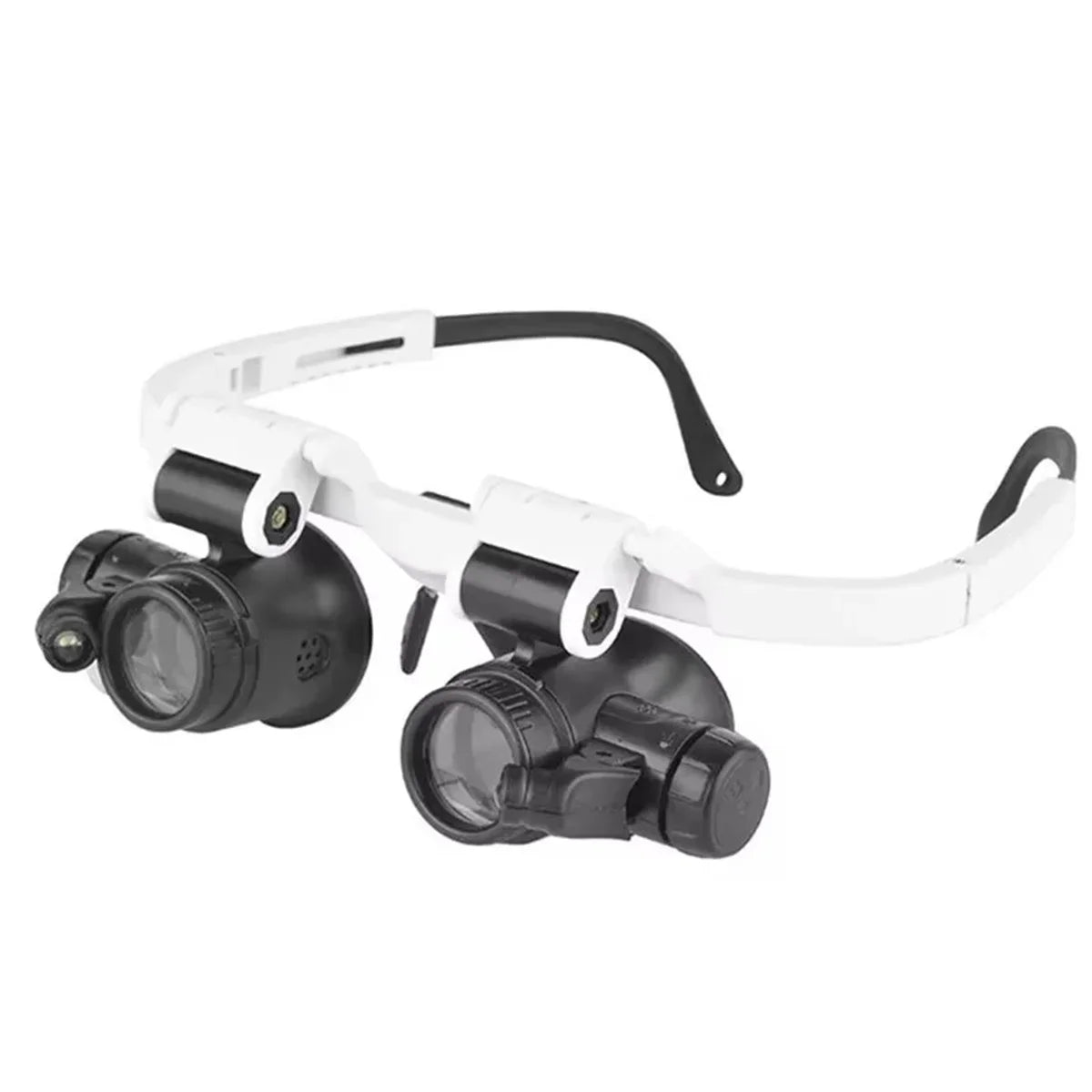 Magnifying Glass with LED Light Head-wearing Glasses Jewelry Loupe Welding Soldering Tools 8X 15X 23X