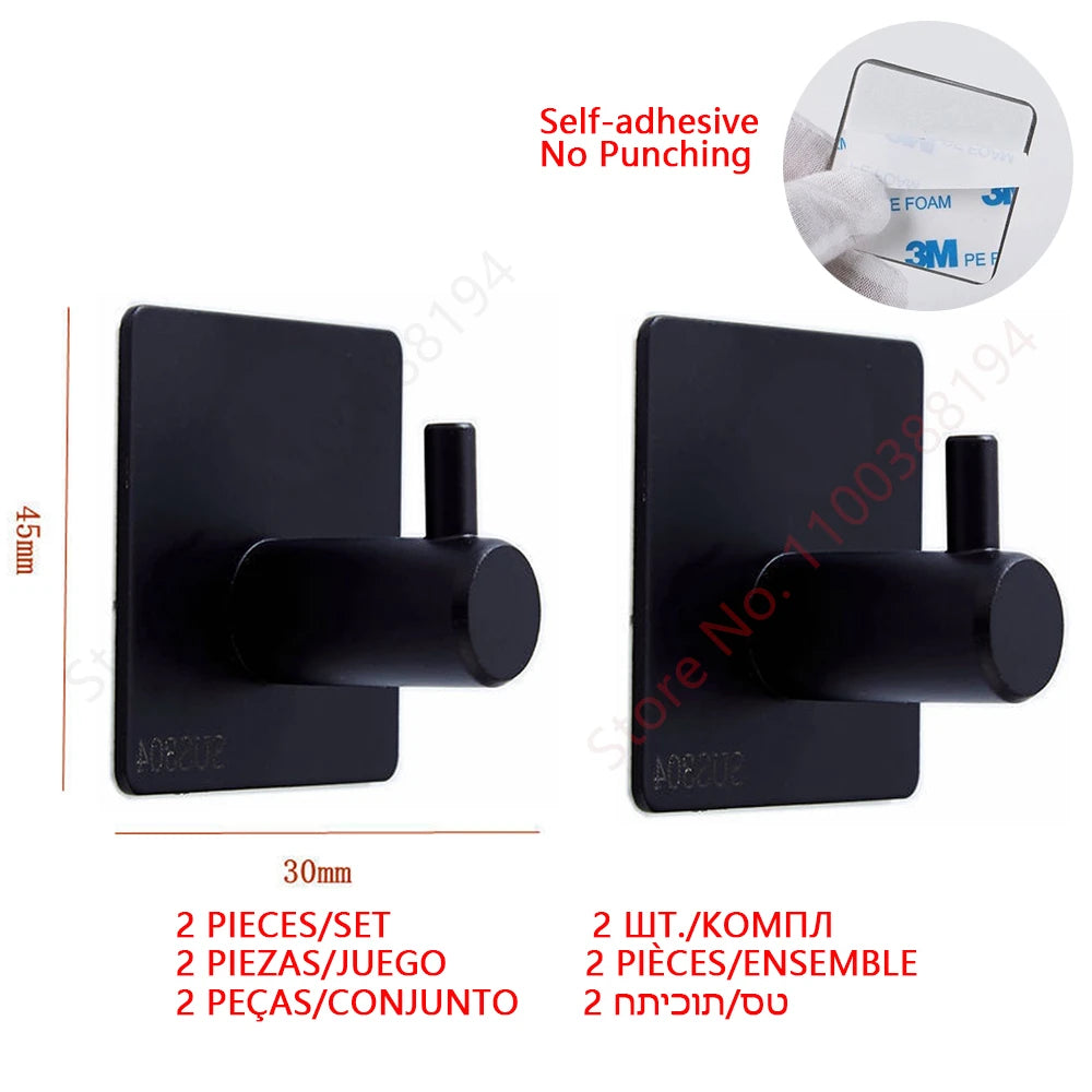 Self-Adhesive Toilet Paper Holder Bathroom Stainless Towel Holder Toilet Punch-free Roll Paper Holder Kitchen Hook Storage Holde