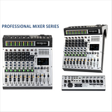 Brand New 8 Channel Interface Audio 99 Effects Digital Professional Audio Mixer with 2 Marshals with USB +48V Phantom Power
