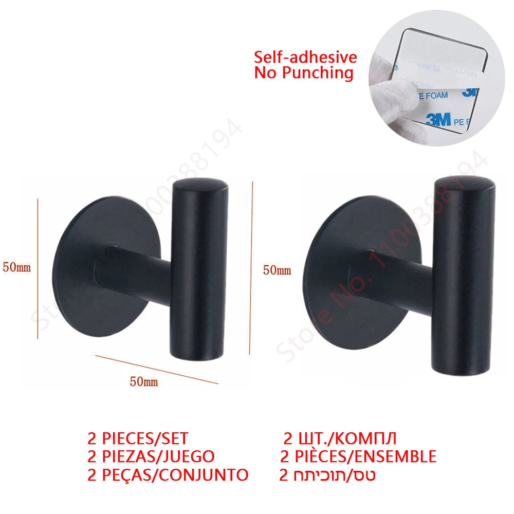 Self-Adhesive Toilet Paper Holder Bathroom Stainless Towel Holder Toilet Punch-free Roll Paper Holder Kitchen Hook Storage Holde