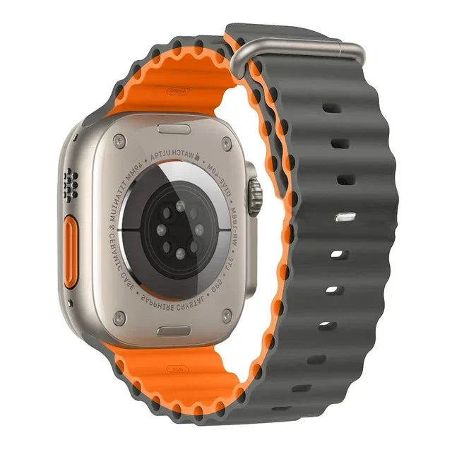 Ocean strap For Apple Watch Ultra 2 Band 49mm 10 9 8 7 45mm 41mm Silicone Bracelet Wristband iWatch 6 5 4 3 SE 44mm 40 42mm band