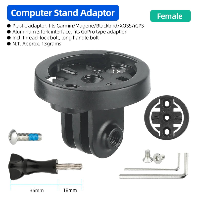 Bicycle Computer Mount Bracket Fixed Base Quick Repair Accessories for Garmin Gopro Camera Headlight Adapter Replacement Parts
