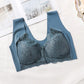 Ladies' Front-opening Bra, Fashionable Lace Lingerie, Full Cup Gathering, Lace Cutout Design