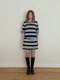 [TWEE] Rillo Stripe Knit Skirt Set