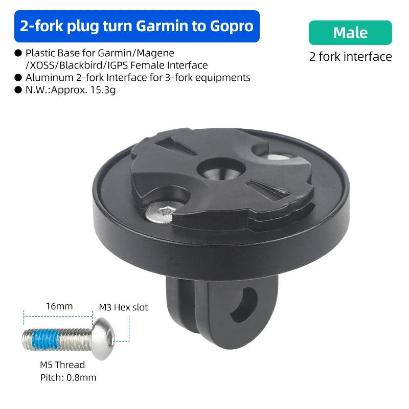 Bicycle Computer Mount Bracket Fixed Base Quick Repair Accessories for Garmin Gopro Camera Headlight Adapter Replacement Parts