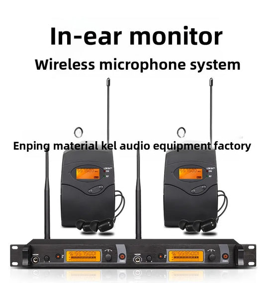 Wireless Stage Monitoring Earphone Monitoring System One To Two Microphone Performance Noise Reduction Fanny Pack Meeting