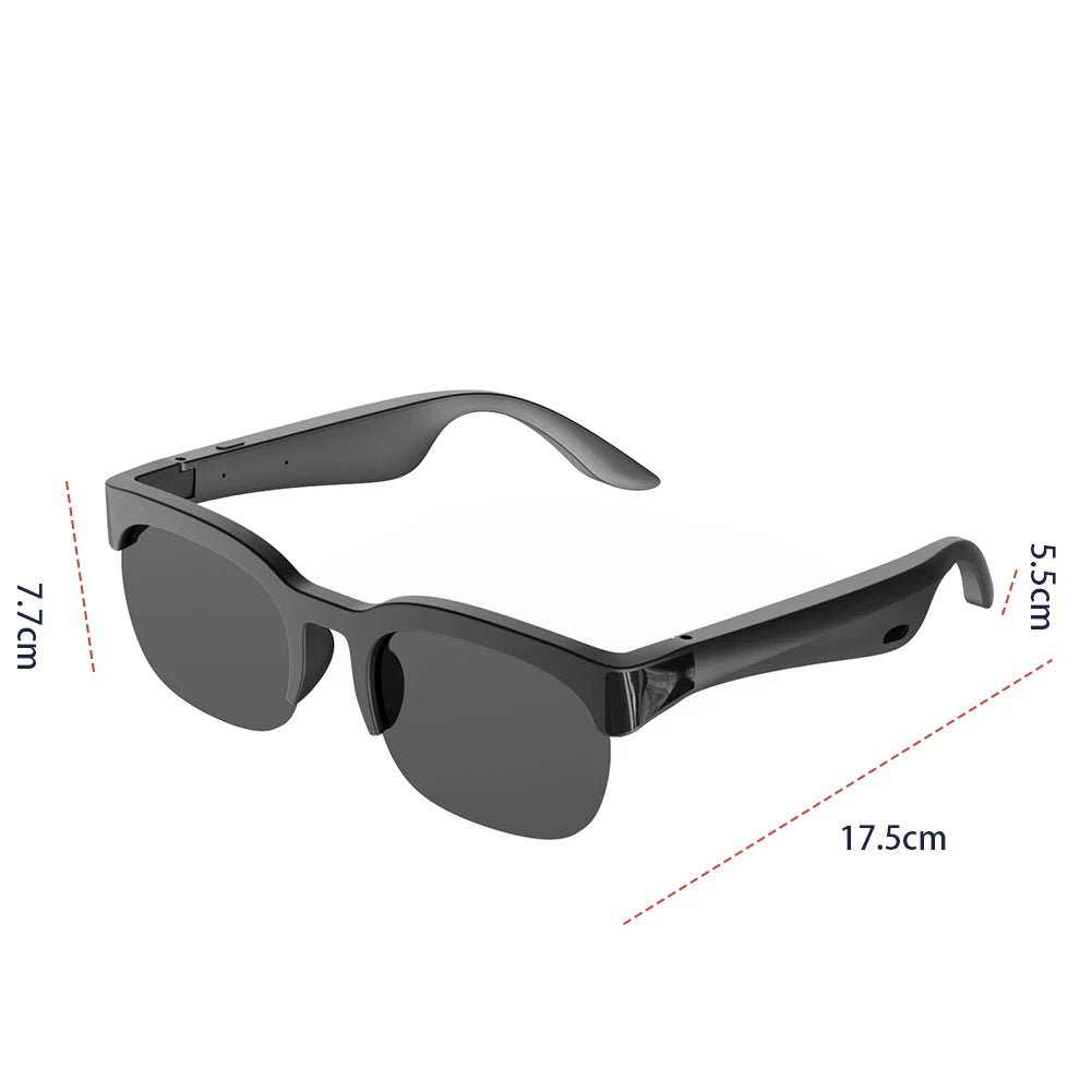 Smart Glasses AI Intelligent Real-time Translation Wireless BT Calling Music Headset Anti-UV Sunglasses Voice Assistant Glasses