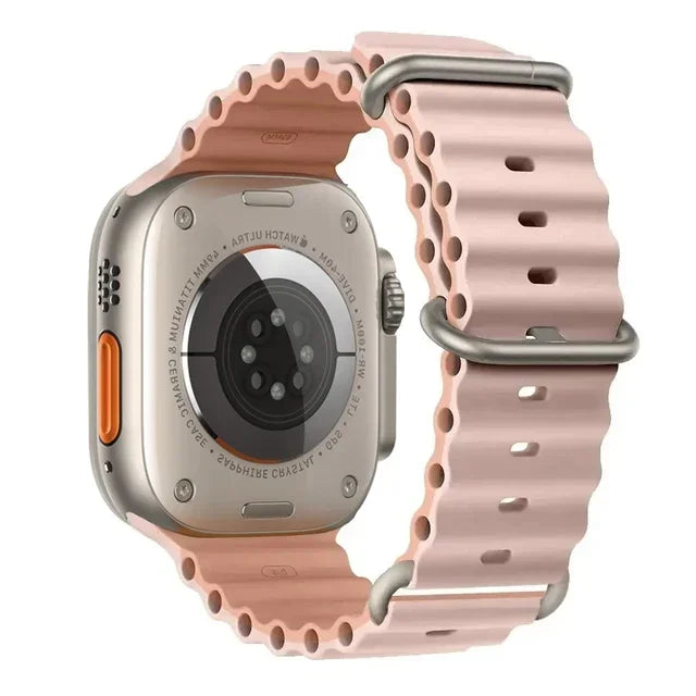 Ocean strap For Apple Watch Ultra 2 Band 49mm 10 9 8 7 45mm 41mm Silicone Bracelet Wristband iWatch 6 5 4 3 SE 44mm 40 42mm band