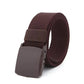 Men's Canvas Belt Plastic Buckle Metal-Free Tactical Waist Belt Outdoor Hiking Webbing Nylon Belt Women's Belt Neutral Belts New