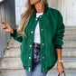 Fashion Women's Color Block Baseball Jacket with Pockets