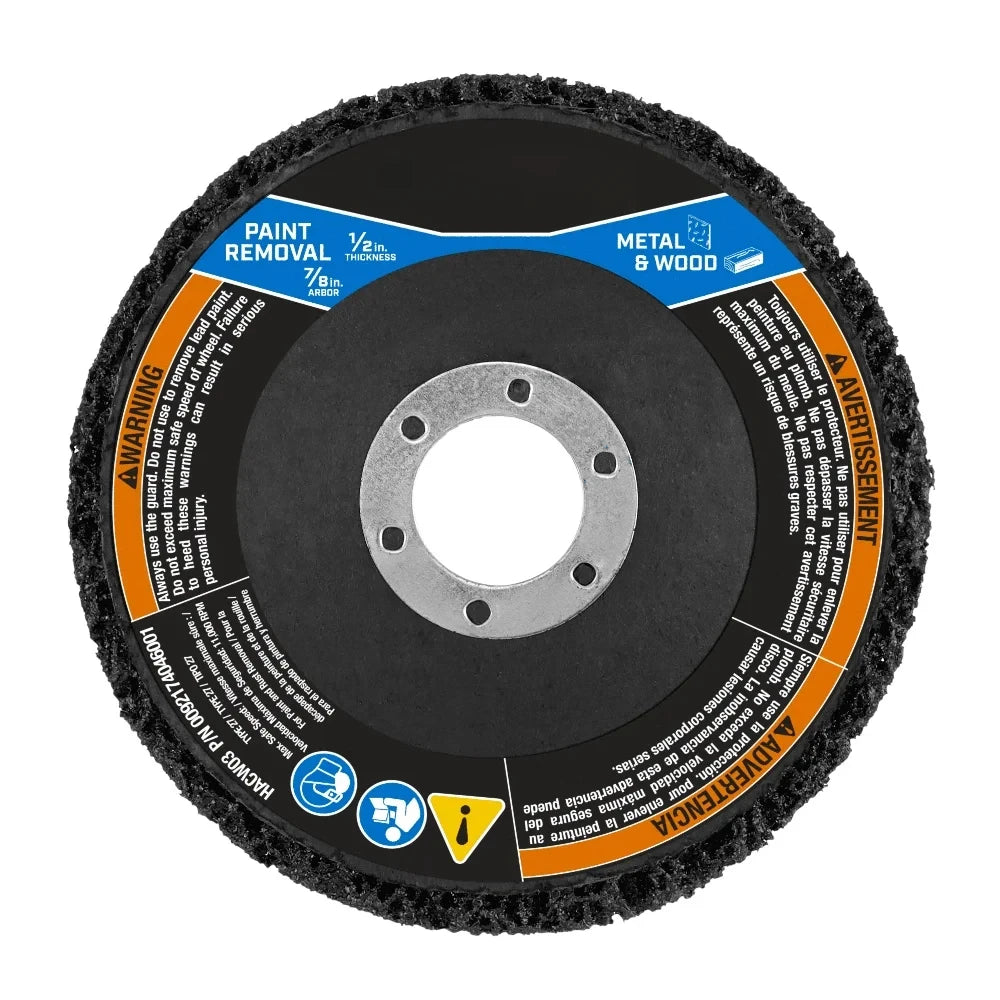 4 1/2 Inch Paint Removal Grinding Wheel 7/8 Inch Arbor Heavy Duty Durable Wood Metal Surface Stripping Cleaning Tools