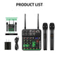 New Product Professional Portable Mini 4 Channel Karaoke Audio Mixer MC-20H with 2 UHF Wireless Microphone DJ Audio Console