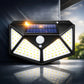 1/2/4/6Pcs 100 LED Wall Lights Outdoor Solar Lamp PIR Motion Sensor Solar Powered Sunlight Street Light for Garden Decoration