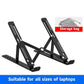 Portable Laptop Stand Aluminum Notebook Support Computer Bracket Macbook Air Pro Holder Accessories Foldable Lap Top Base For Pc