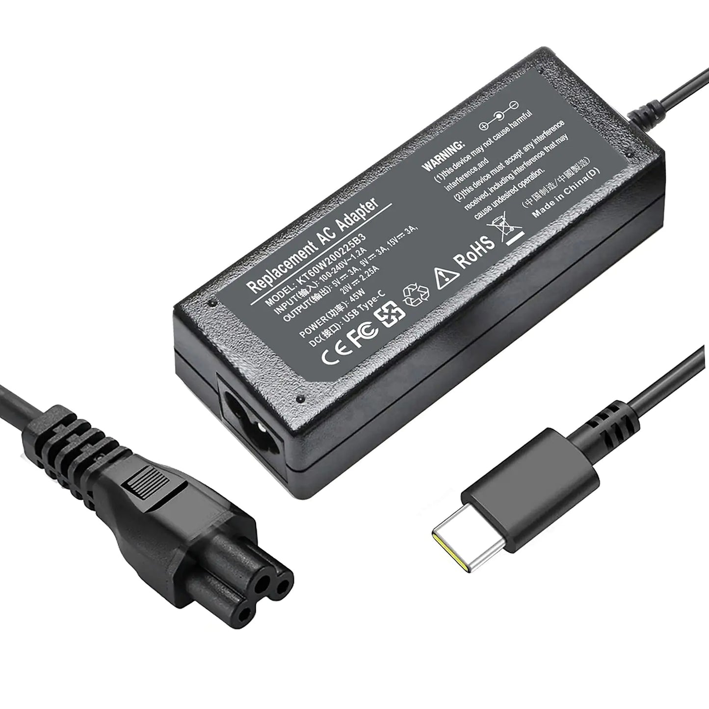 Chromebook Charger 45W USB C Laptop Charger for HP Chromebook X360 14 14-ca051wm 14-ca052wm 14-ca061dx 14-ca043cl Chromebook Chrager USB C