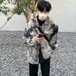 Men's Hip-hop Color Block Denim Jacket with Pockets